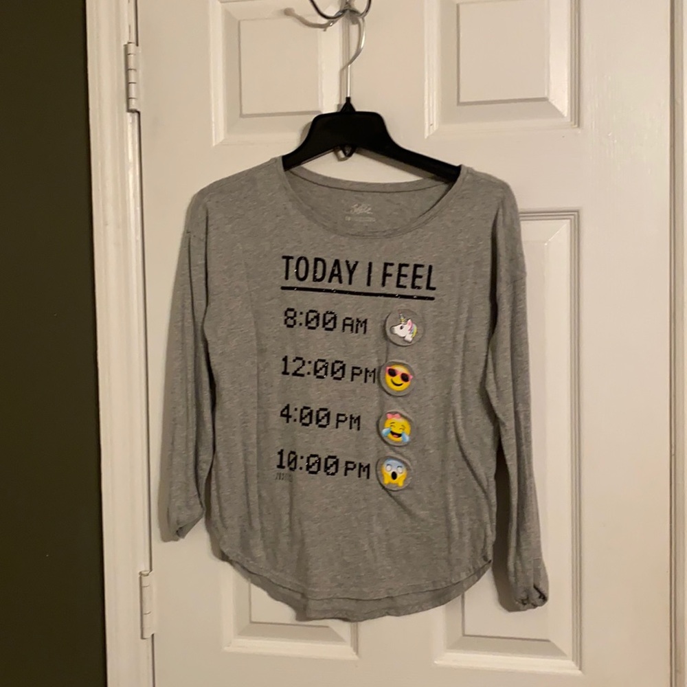 Justice Long Sleeve Emoji shirt - Picture 1 of 4